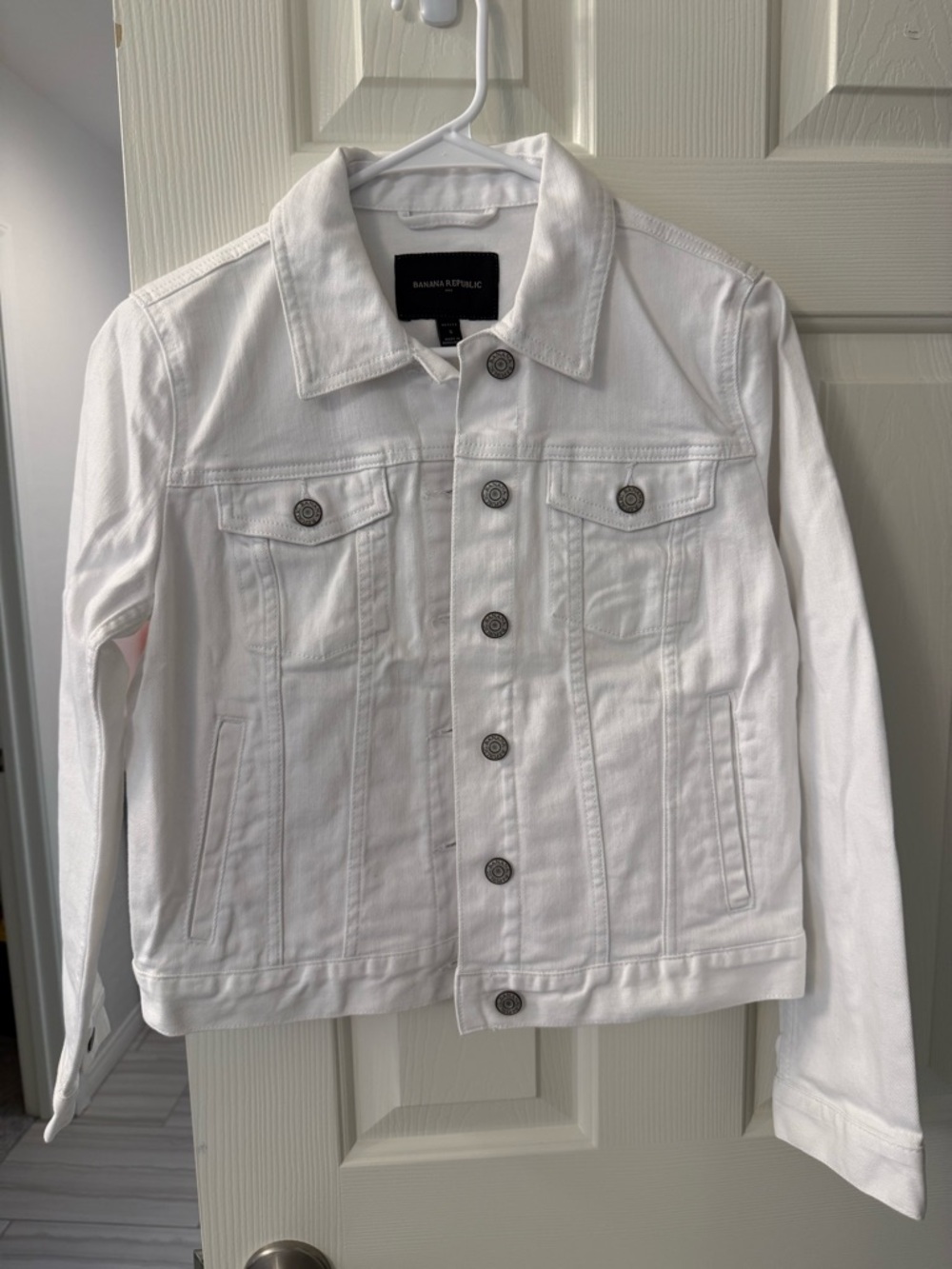 Banana Republic White Denim Jacket